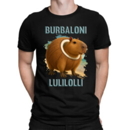 Burbaloni Lulilolli - Italian Brainrot - kapybara v kokose - pánske tričko s potlačou