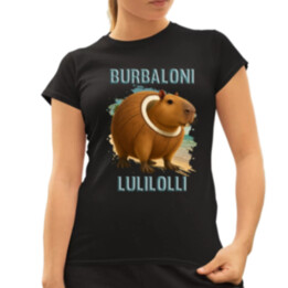 Burbaloni Lulilolli - Italian Brainrot - kapybara v kokose - dámske tričko s potlačou