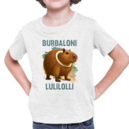 Burbaloni Lulilolli - Italian Brainrot - kapybara v kokose - detské tričko s potlačou