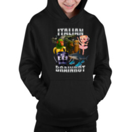 Italian Brainrot v2 - detská mikina s kapucňou