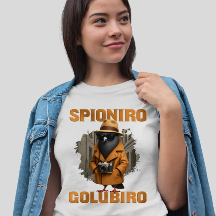 Spioniro Golubiro - Italian Brainrot - dámske tričko s potlačou