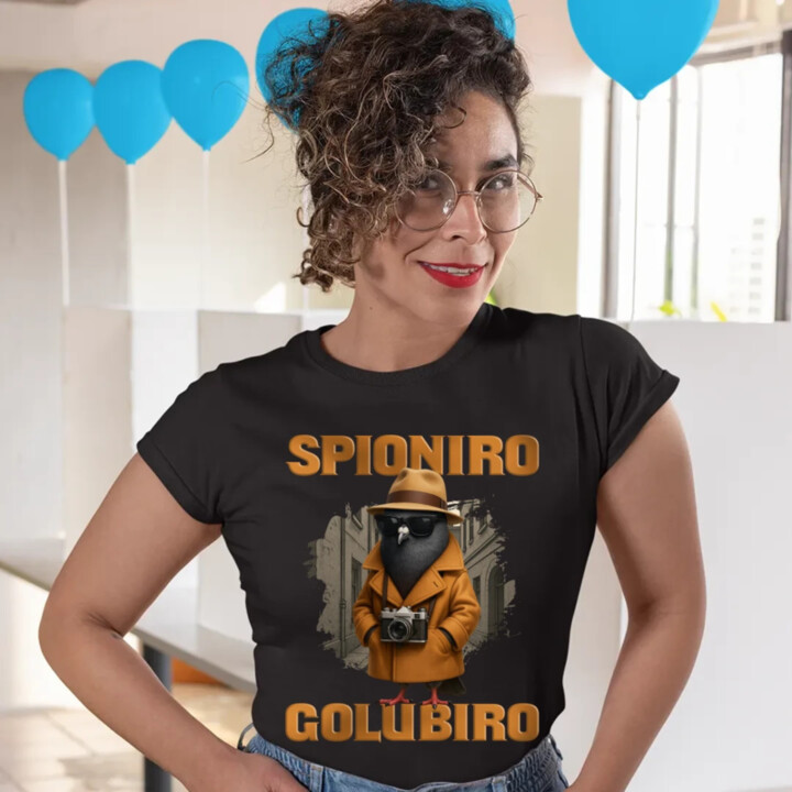Spioniro Golubiro - Italian Brainrot - dámske tričko s potlačou