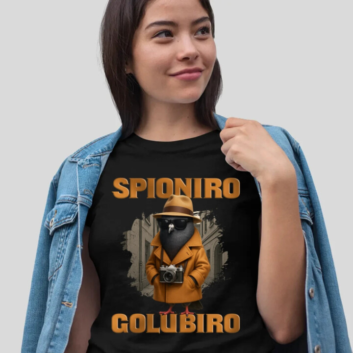 Spioniro Golubiro - Italian Brainrot - dámske tričko s potlačou