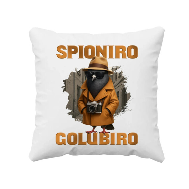 Spioniro Golubiro - Italian Brainrot - vankúš s potlačou