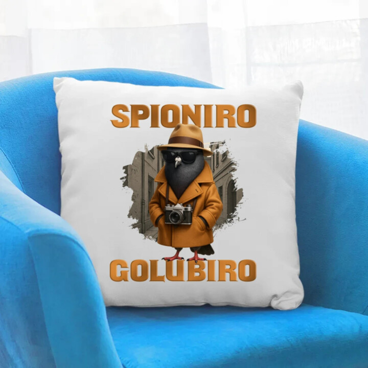 Spioniro Golubiro - Italian Brainrot - vankúš s potlačou