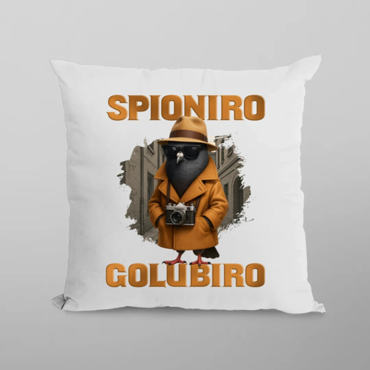 Spioniro Golubiro - Italian Brainrot - vankúš s potlačou