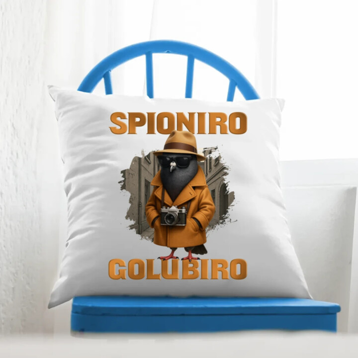 Spioniro Golubiro - Italian Brainrot - vankúš s potlačou