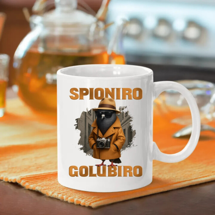 Spioniro Golubiro - Italian Brainrot - keramický hrnček s potlačou