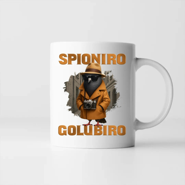 Spioniro Golubiro - Italian Brainrot - keramický hrnček s potlačou