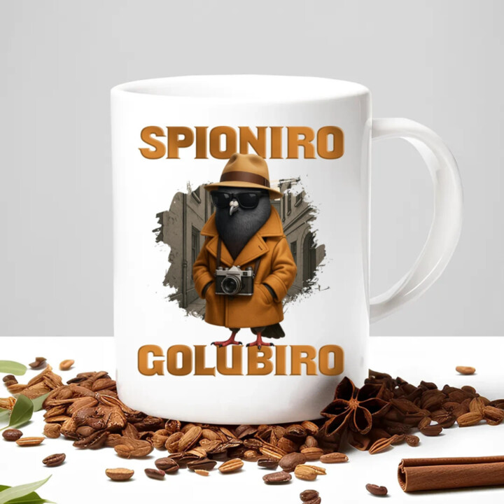 Spioniro Golubiro - Italian Brainrot - keramický hrnček s potlačou