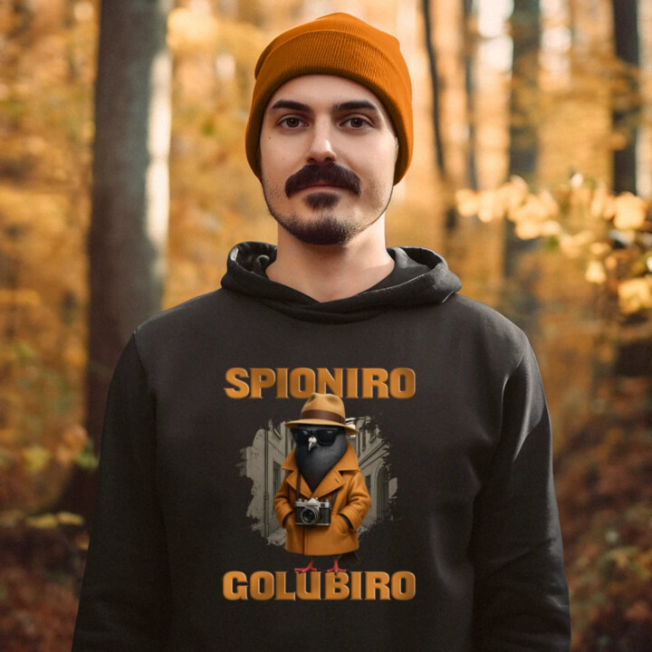 Spioniro Golubiro - Italian Brainrot  - pánska mikina s potlačou