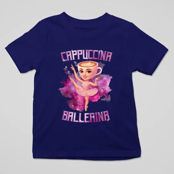 Ballerina Cappuccina - Italian Brainrot - detské tričko s potlačou