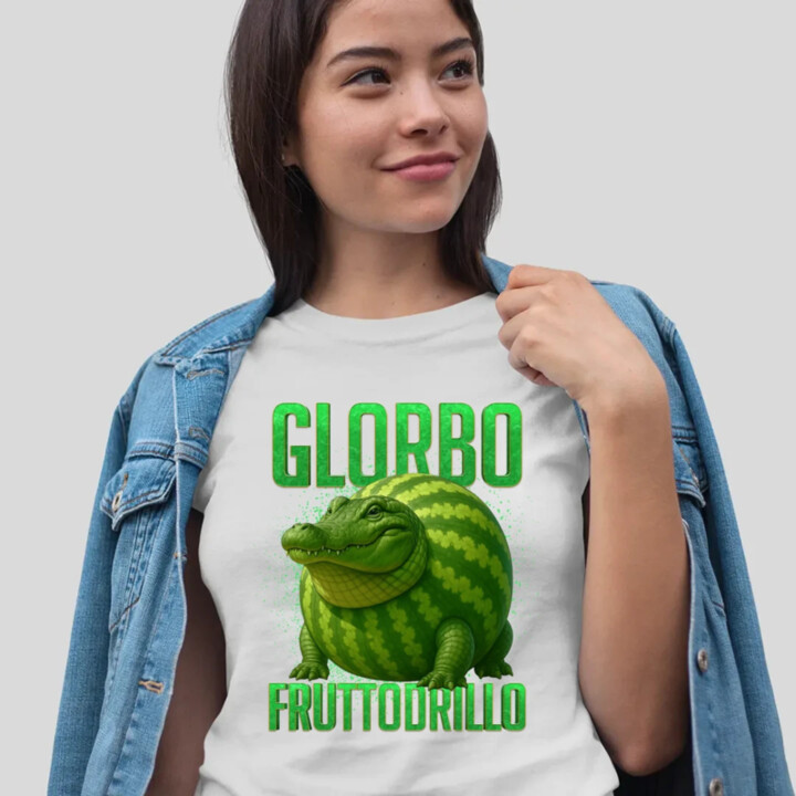 Glorbo fruttodrillo - Italian brainrot - dámske tričko s potlačou