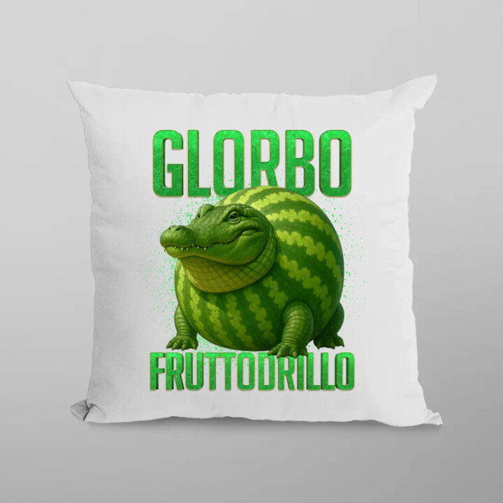 Glorbo fruttodrillo - Italian brainrot - vankúš s potlačou