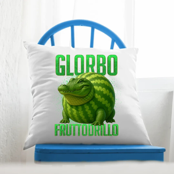 Glorbo fruttodrillo - Italian brainrot - vankúš s potlačou