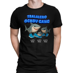 Tralalero ockov gang - dve deti - pánske tričko s potlačou - personalizovaný produkt