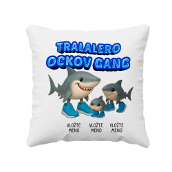 Tralalero ockov gang - dve deti - vankúš s potlačou - personalizovaný produkt