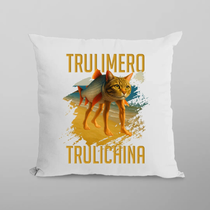 Trulimero trulichina - Italian brainrot - vankúš s potlačou