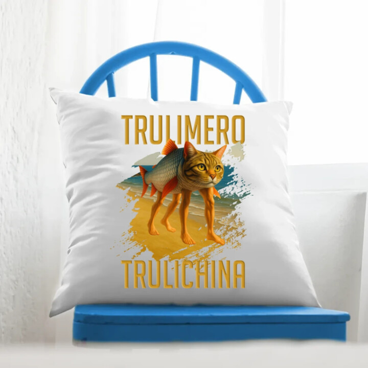 Trulimero trulichina - Italian brainrot - vankúš s potlačou