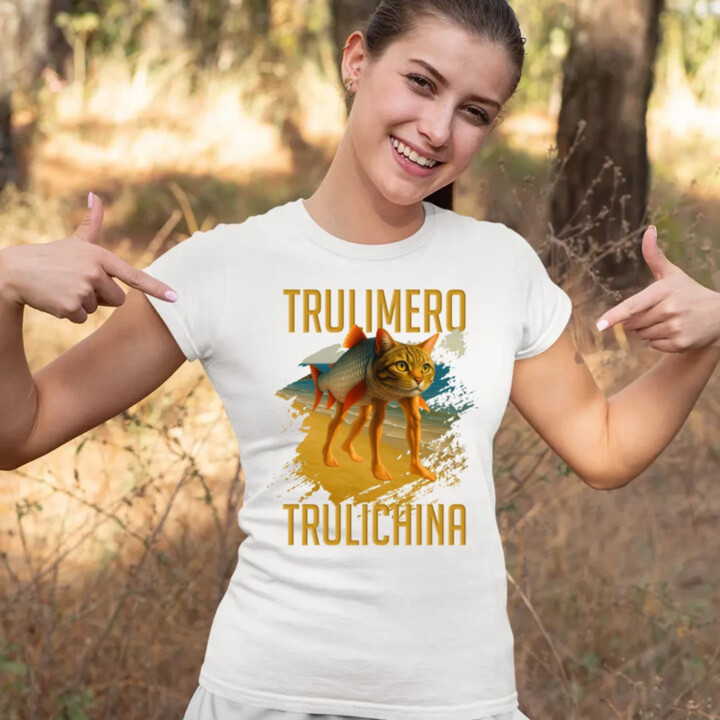 Trulimero trulichina - Italian brainrot - dámske tričko s potlačou