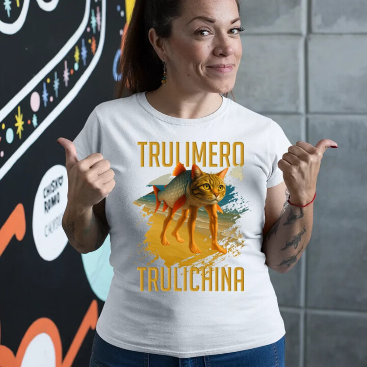Trulimero trulichina - Italian brainrot - dámske tričko s potlačou