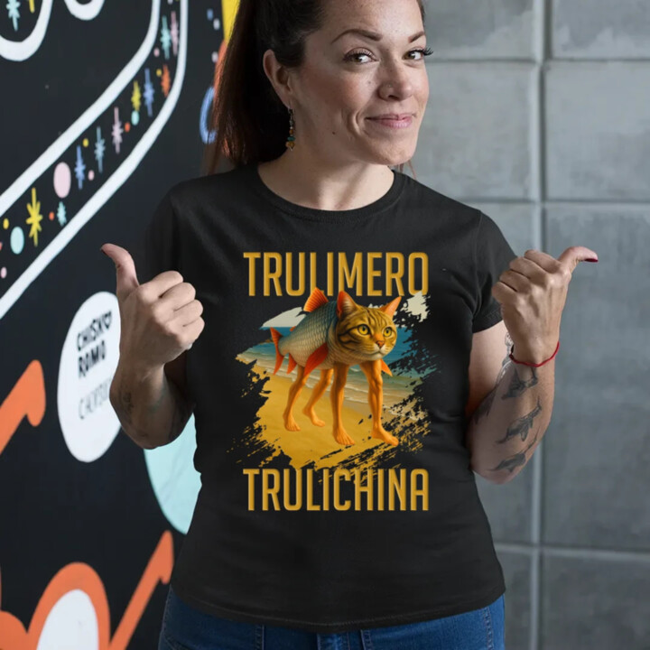 Trulimero trulichina - Italian brainrot - dámske tričko s potlačou