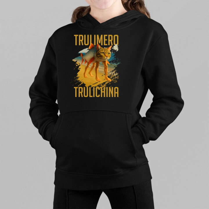 Trulimero trulichina - Italian brainrot - detská mikina s kapucňou