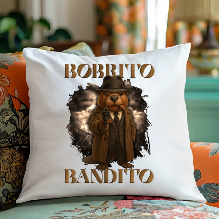 Bobrito Bandito V2 - Italian Brainrot - vankúš s potlačou