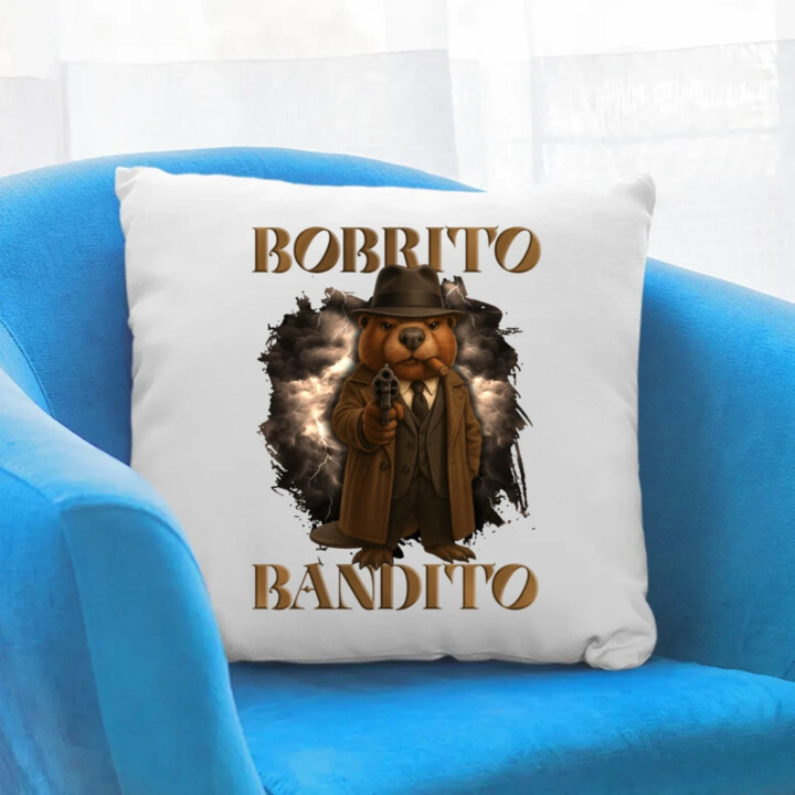Bobrito Bandito V2 - Italian Brainrot - vankúš s potlačou