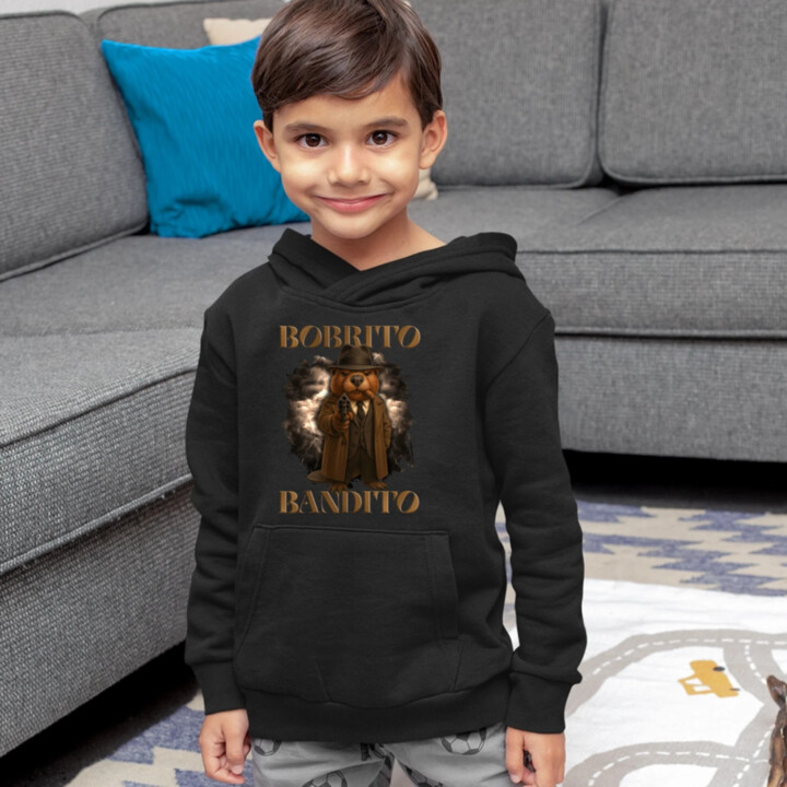 Bobrito Bandito V2 - Italian Brainrot - detská mikina s kapucňou