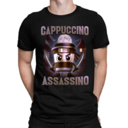 Cappuccino Assassino V2 - Italian Brainrot - pánske tričko s potlačou