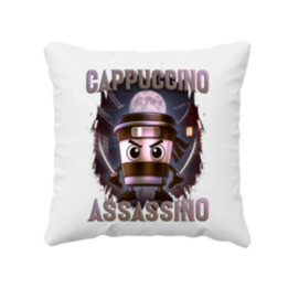 Cappuccino Assassino V2 - Italian Brainrot - vankúš s potlačou