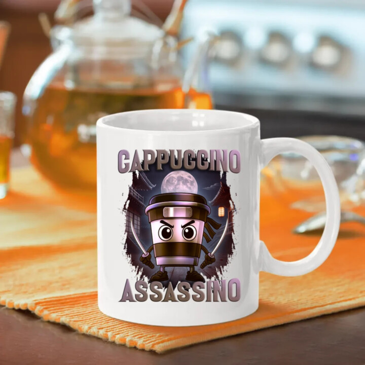 Cappuccino Assassino V2 - Italian Brainrot - keramický hrnček s potlačou