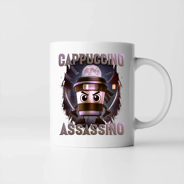 Cappuccino Assassino V2 - Italian Brainrot - keramický hrnček s potlačou