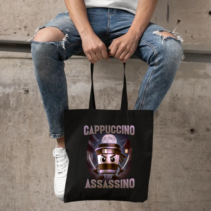 Cappuccino Assassino V2 - Italian Brainrot - taška s potlačou