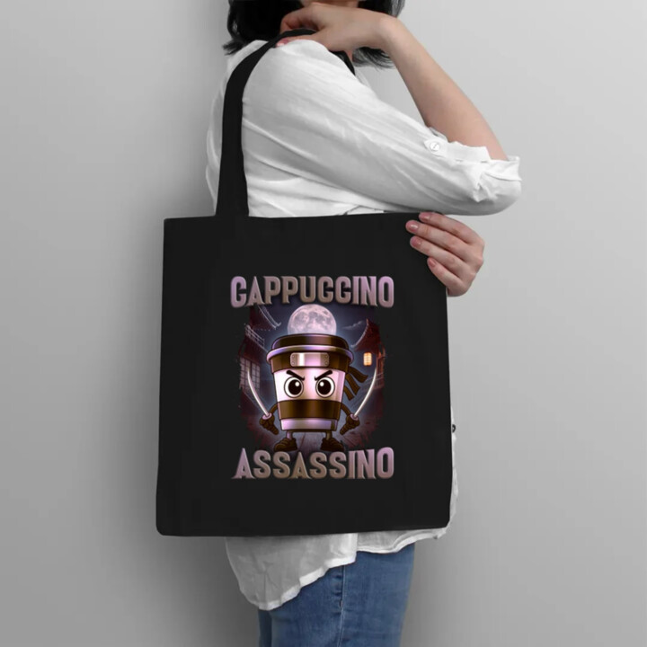 Cappuccino Assassino V2 - Italian Brainrot - taška s potlačou