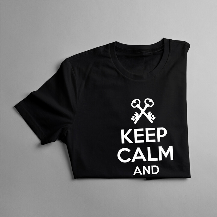 Keep calm and escape the room - Pánske tričko s potlačou