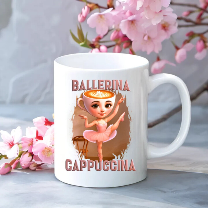 Ballerina Cappuccina V2 - Italian Brainrot - keramický hrnček s potlačou