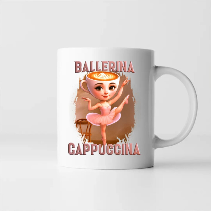 Ballerina Cappuccina V2 - Italian Brainrot - keramický hrnček s potlačou