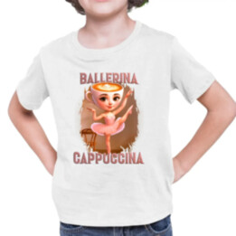 Ballerina Cappuccina V2 - Italian Brainrot - detské tričko s potlačou