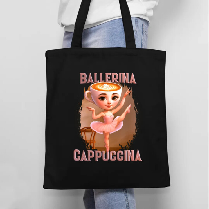 Ballerina Cappuccina V2 - Italian Brainrot - taška s potlačou