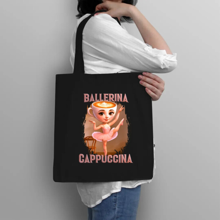 Ballerina Cappuccina V2 - Italian Brainrot - taška s potlačou