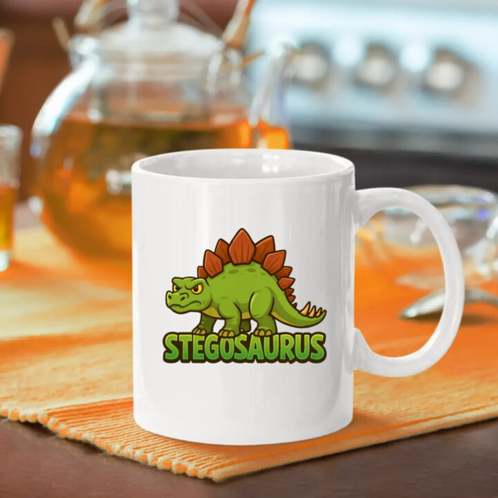Stegosaurus - dinosaurov - keramický hrnček s potlačou