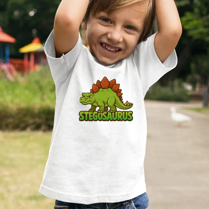 Stegosaurus - dinosaurov - detské tričko s potlačou