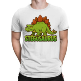 Stegosaurus - dinosaurov - pánske tričko s potlačou