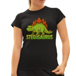 Stegosaurus - dinosaurov - dámske tričko s potlačou