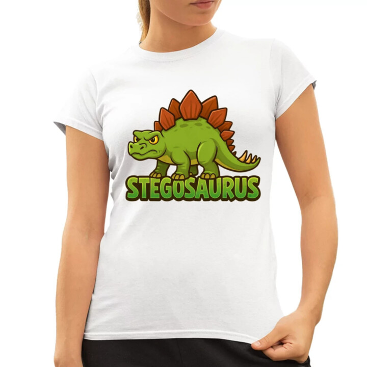 Stegosaurus - dinosaurov - dámske tričko s potlačou