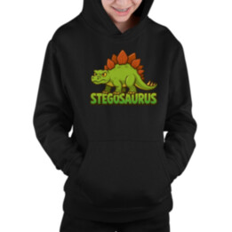 Stegosaurus - dinosaurov - detská mikina s kapucňou