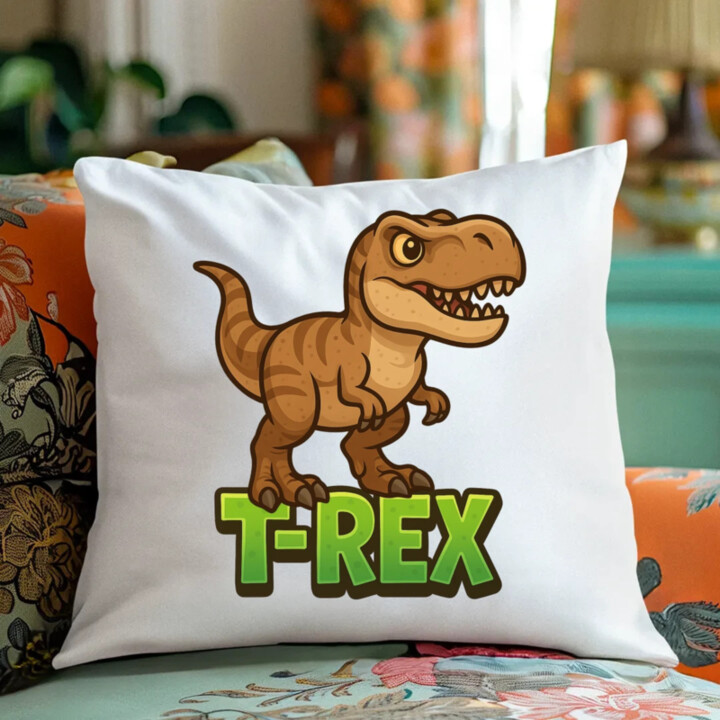 T-Rex Dinosaurov - vankúš s potlačou