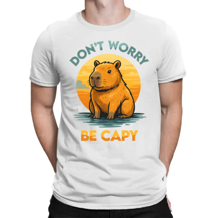 Don't worry, be capy - pánske tričko s potlačou